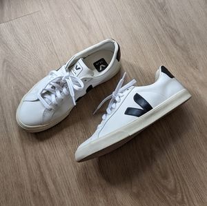 Veja Esplar Leather Sneakers (White/Black)